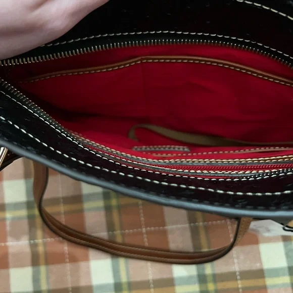 Dooney & Bourke Lexington Black Ostrich small tote - Picture 9 of 12